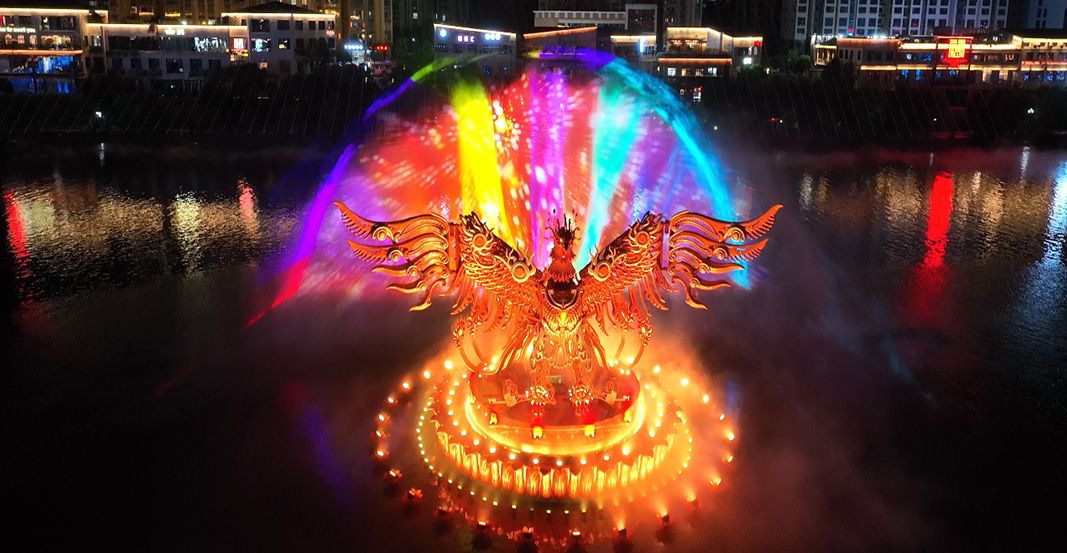 Phoenix Mecha “Giant Beast + Lighting Show”— The Phoenix Dance of Luling