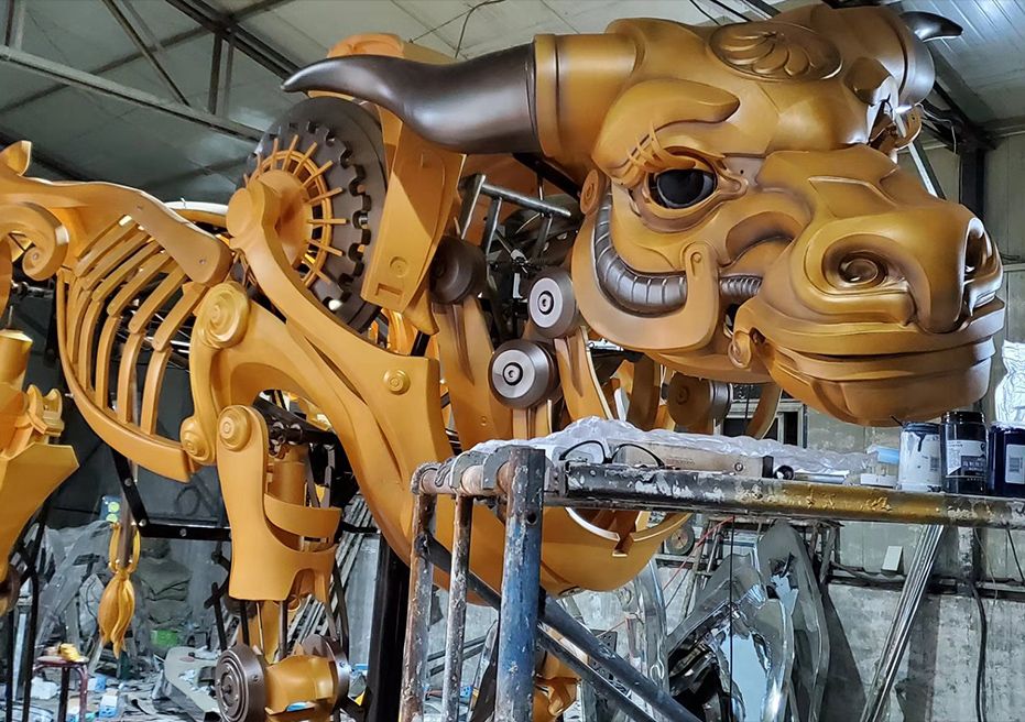 The Giant Golden Bull for the Spring Festival Gala